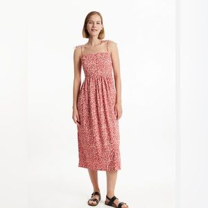 Tie-shoulder floral dress